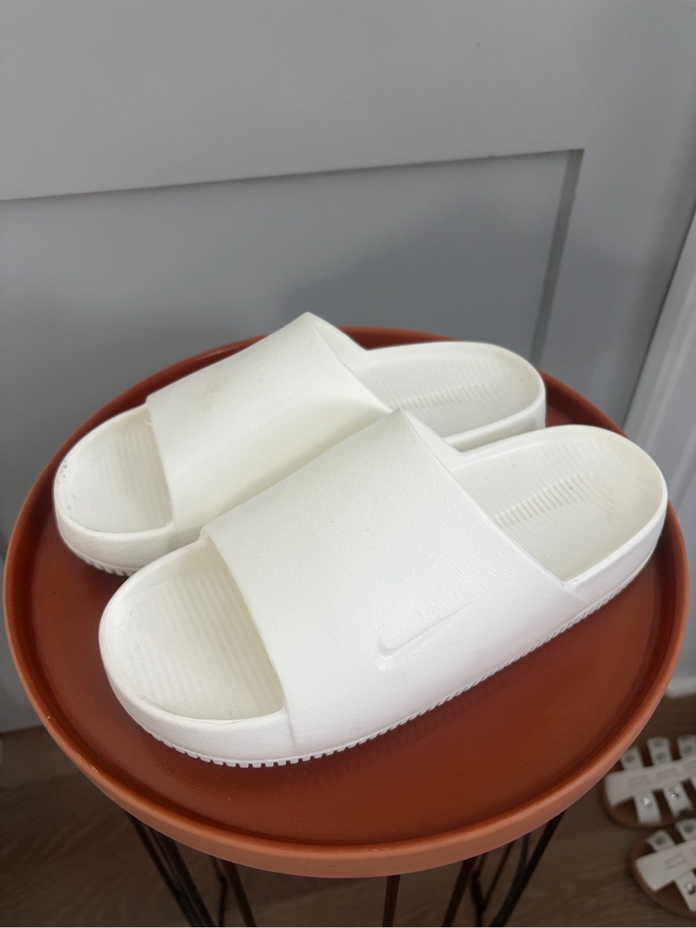 Nike White Minimal Slide Sandals